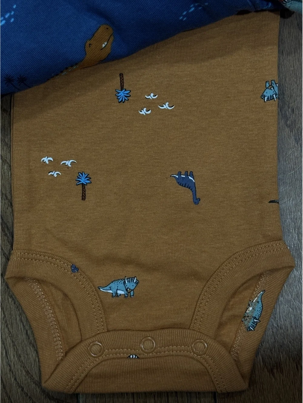 Carter's Newborn Baby Bodysuit Set with Dinosaur Prints, 3-Pack